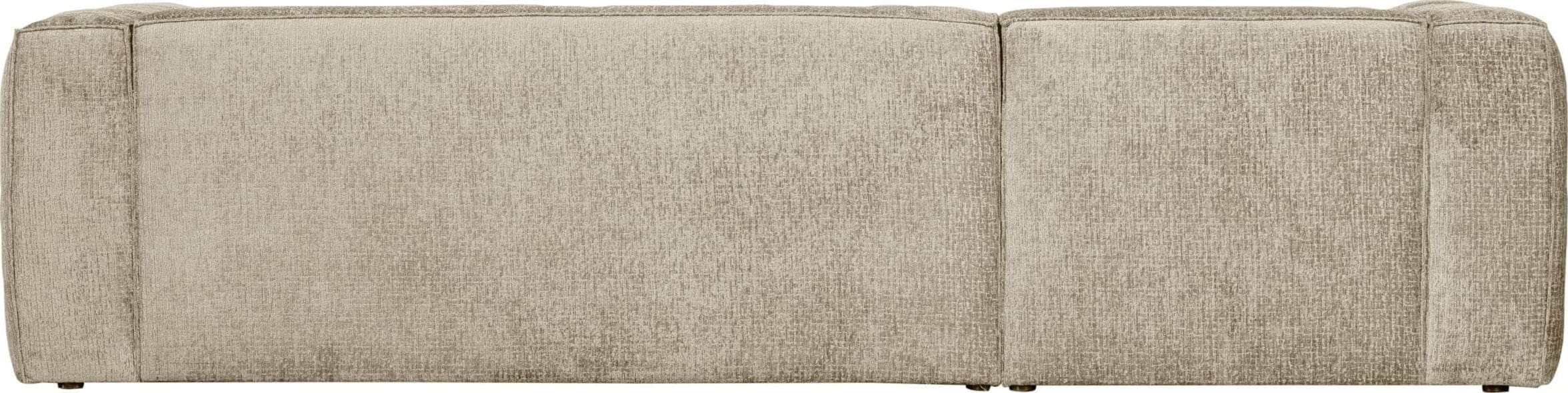 WOOOD Bean Hoekbank Links Structure Velvet Buttermilk Bruin|Taupe Hoekbank