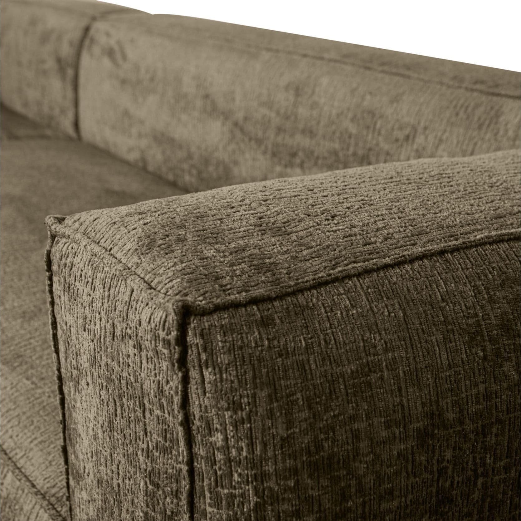 WOOOD Bean Hoekbank Links Structure Velvet Moss Moss Hoekbank