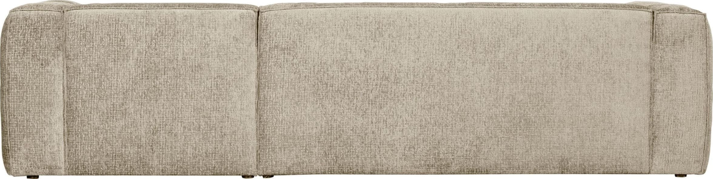 WOOOD Bean Hoekbank Rechts Structure Velvet Buttermilk Bruin|Taupe Hoekbank