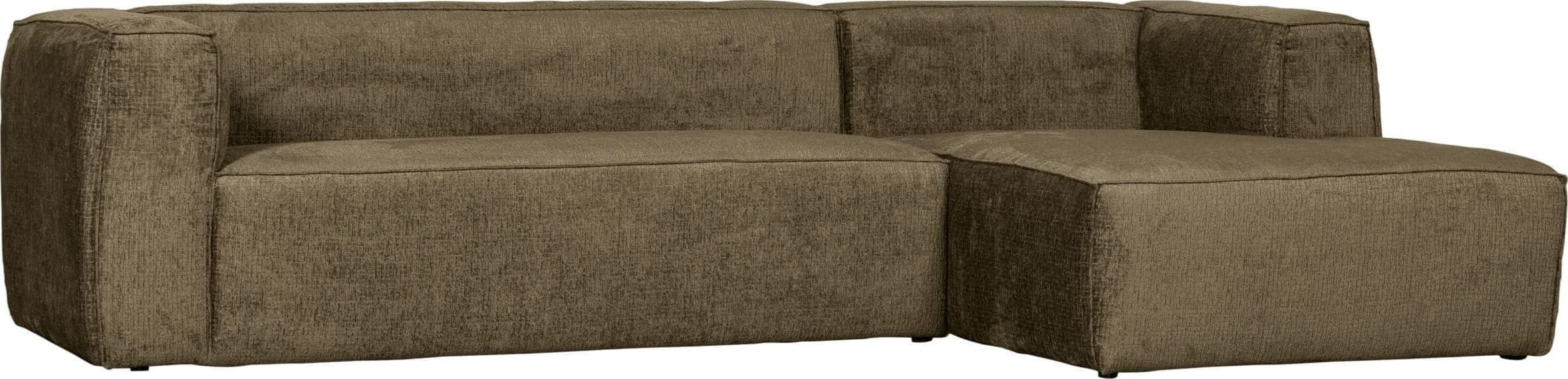 WOOOD Bean Hoekbank Rechts Structure Velvet Moss Moss Hoekbank