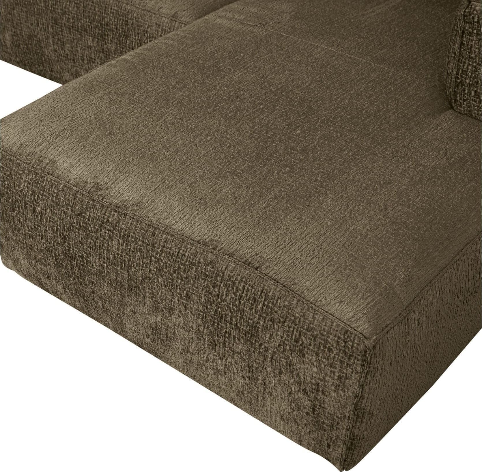 WOOOD Bean Hoekbank Rechts Structure Velvet Moss Moss Hoekbank