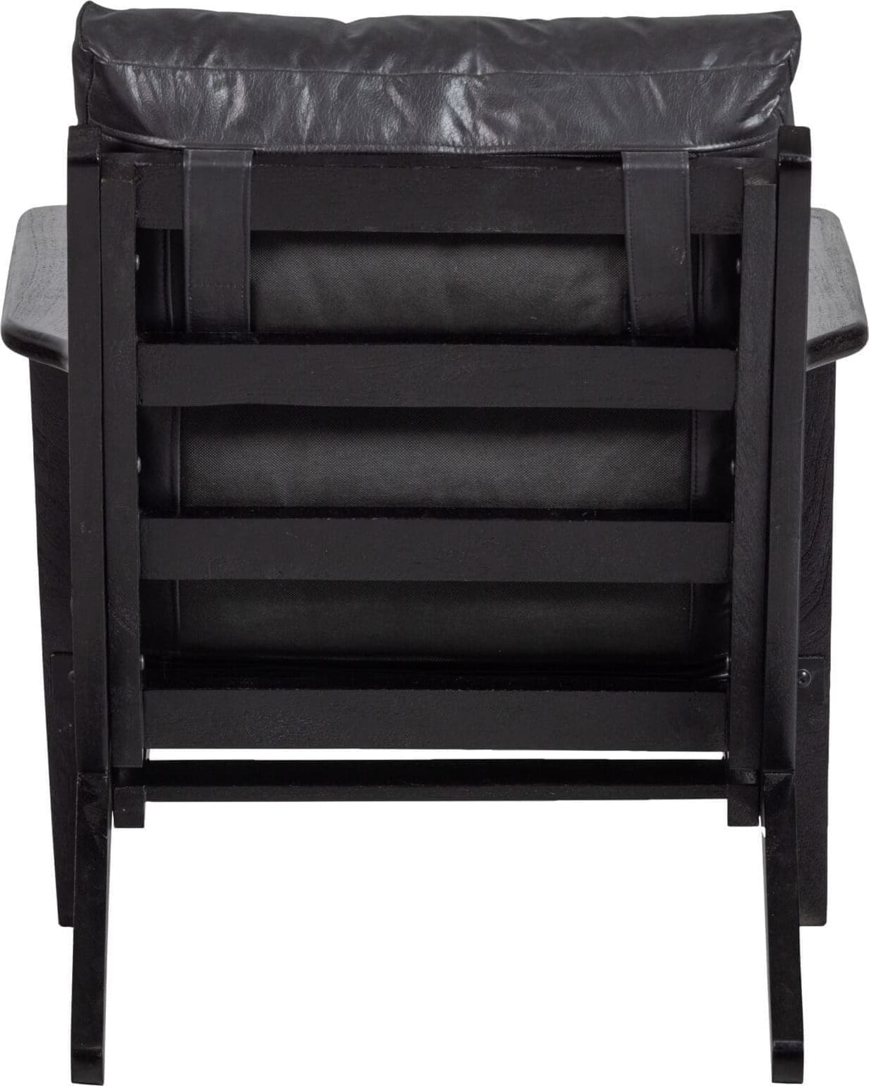 BePureHome Houston Fauteuil Echt Leer Zwart Zwart Fauteuil