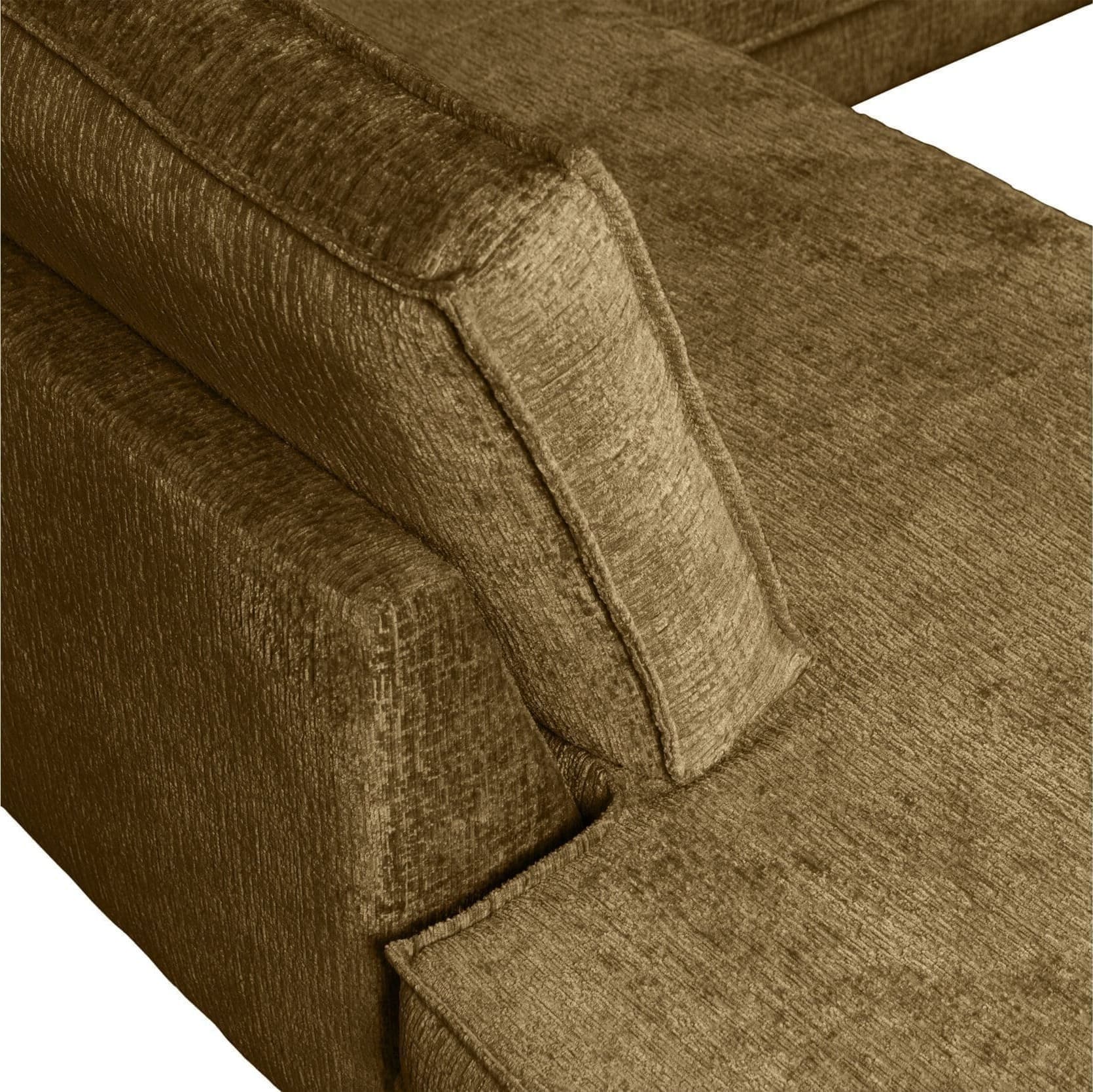 BePureHome Rodeo Hoekbank Links Structure Velvet Brass Messing Hoekbank