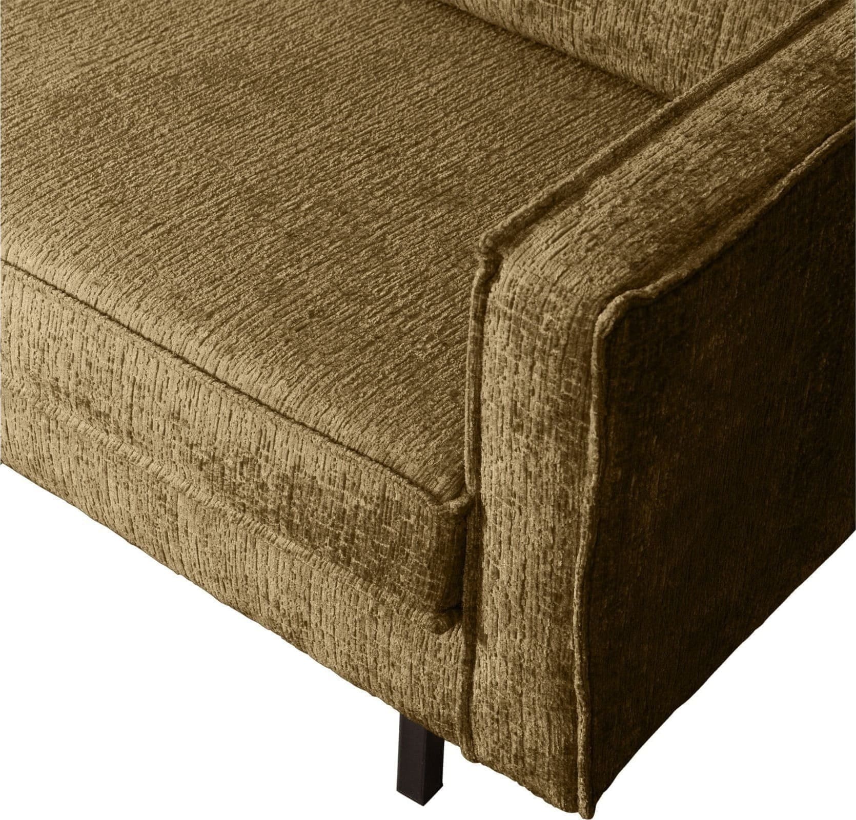 BePureHome Rodeo Hoekbank Links Structure Velvet Brass Messing Hoekbank