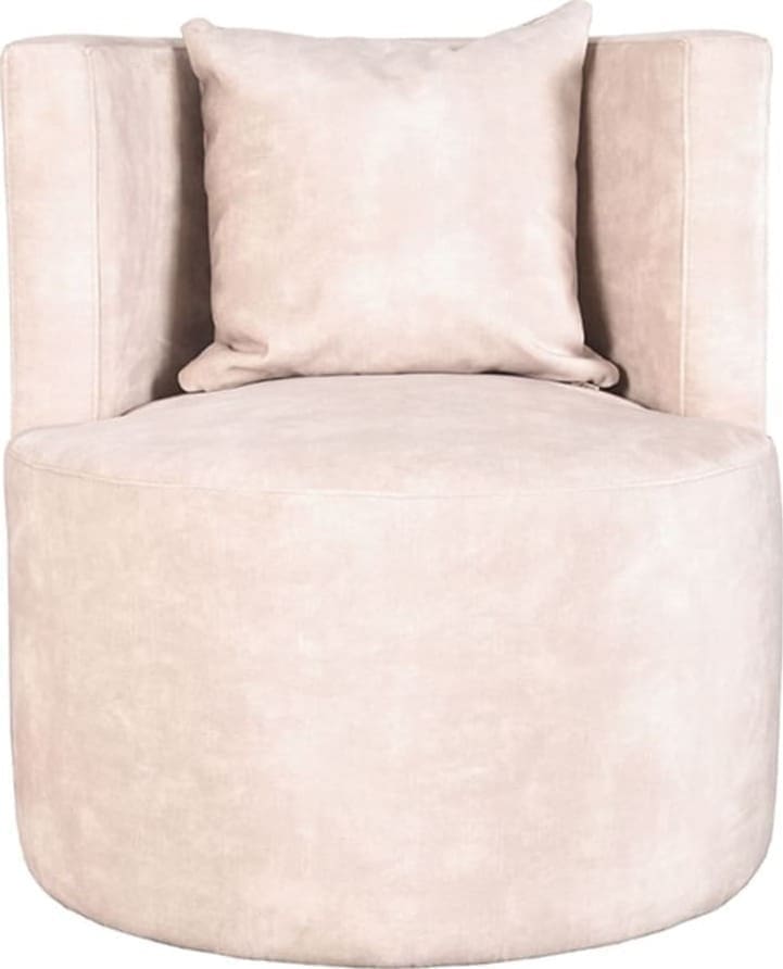 LABEL51 Fauteuil Evy - Naturel - Velours Naturel Fauteuil