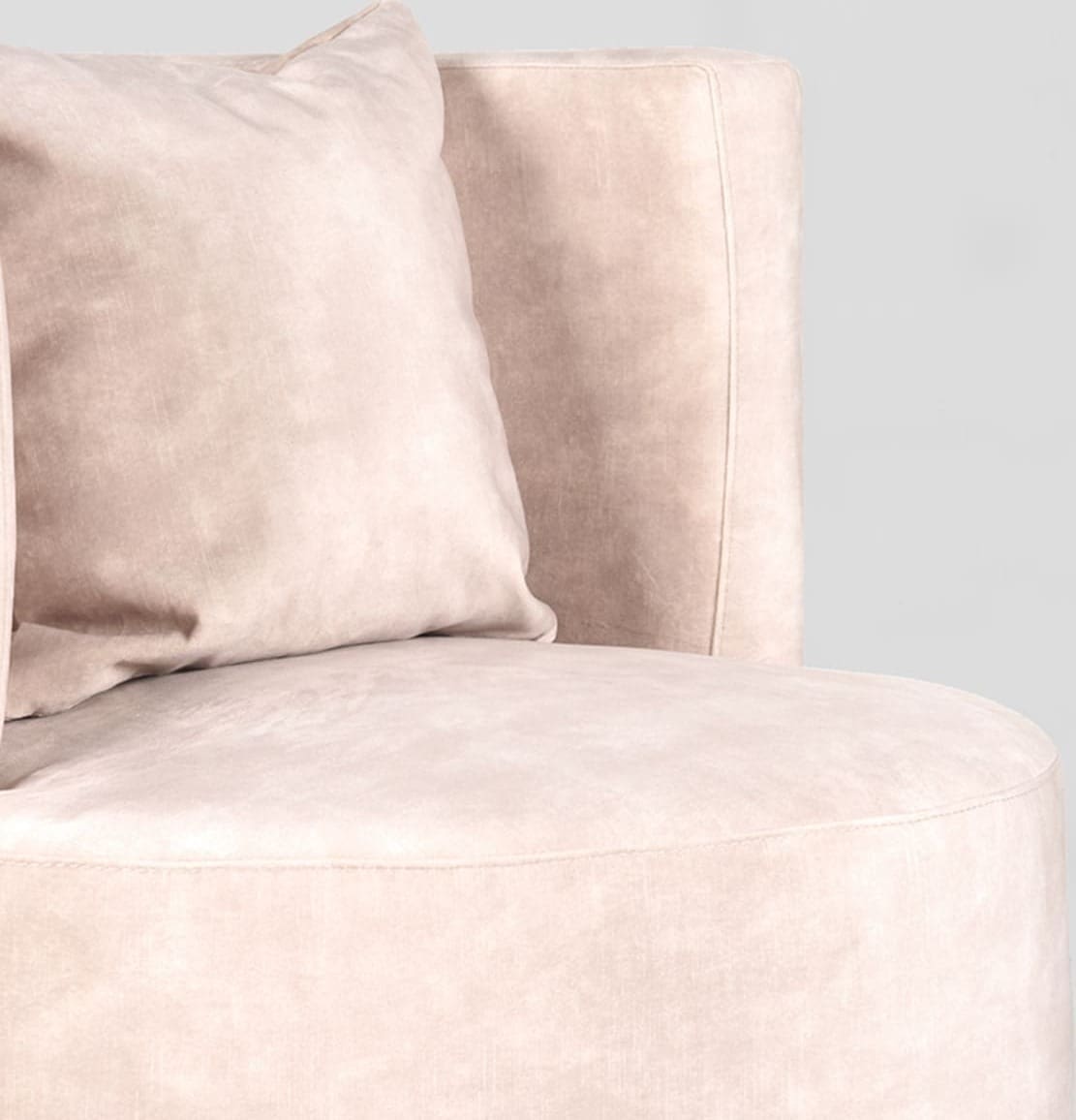 LABEL51 Fauteuil Evy - Naturel - Velours Naturel Fauteuil