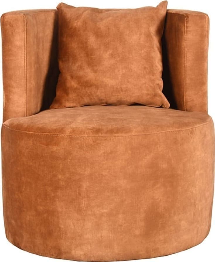 LABEL51 Fauteuil Evy - Oker - Velours Geel Fauteuil