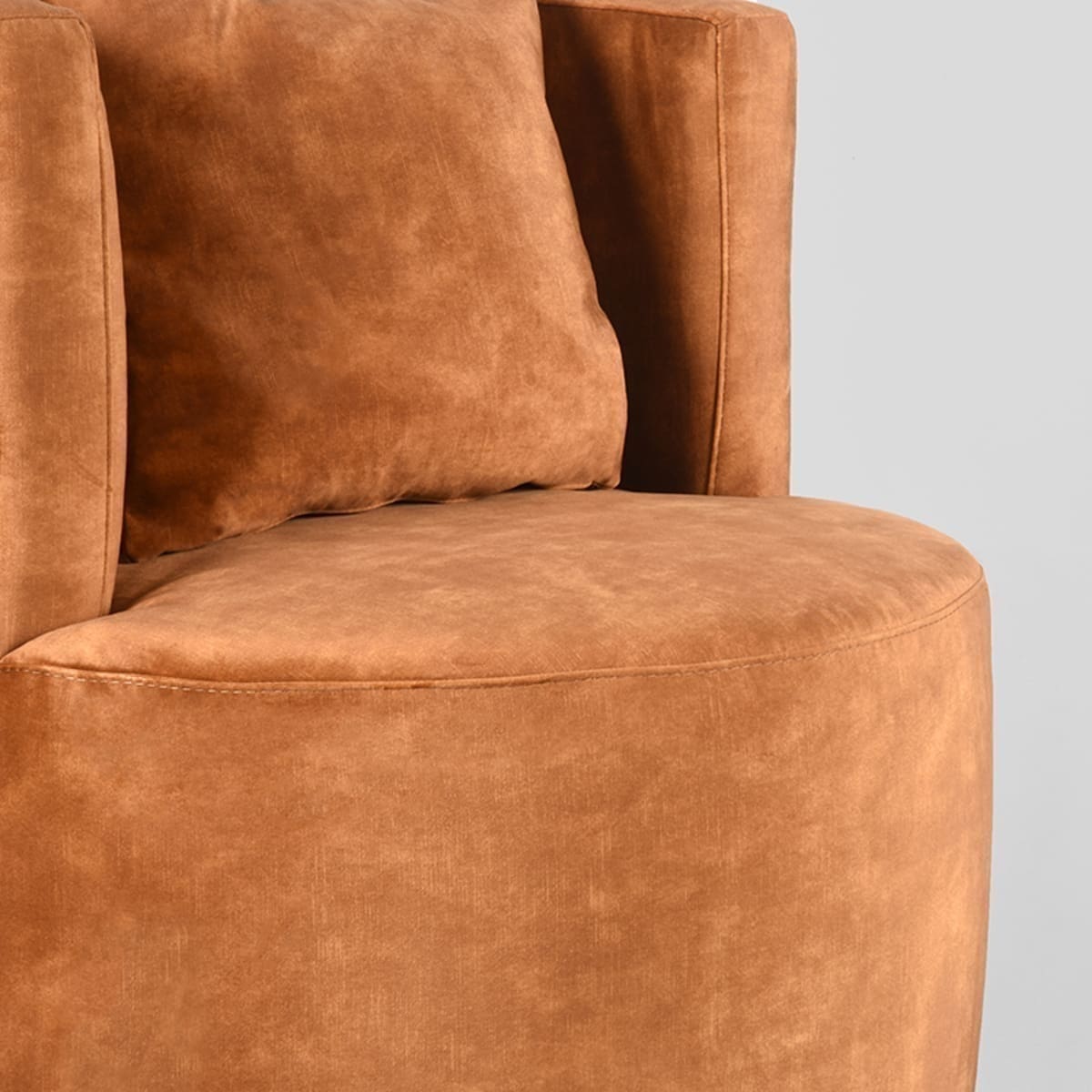 LABEL51 Fauteuil Evy - Oker - Velours Geel Fauteuil