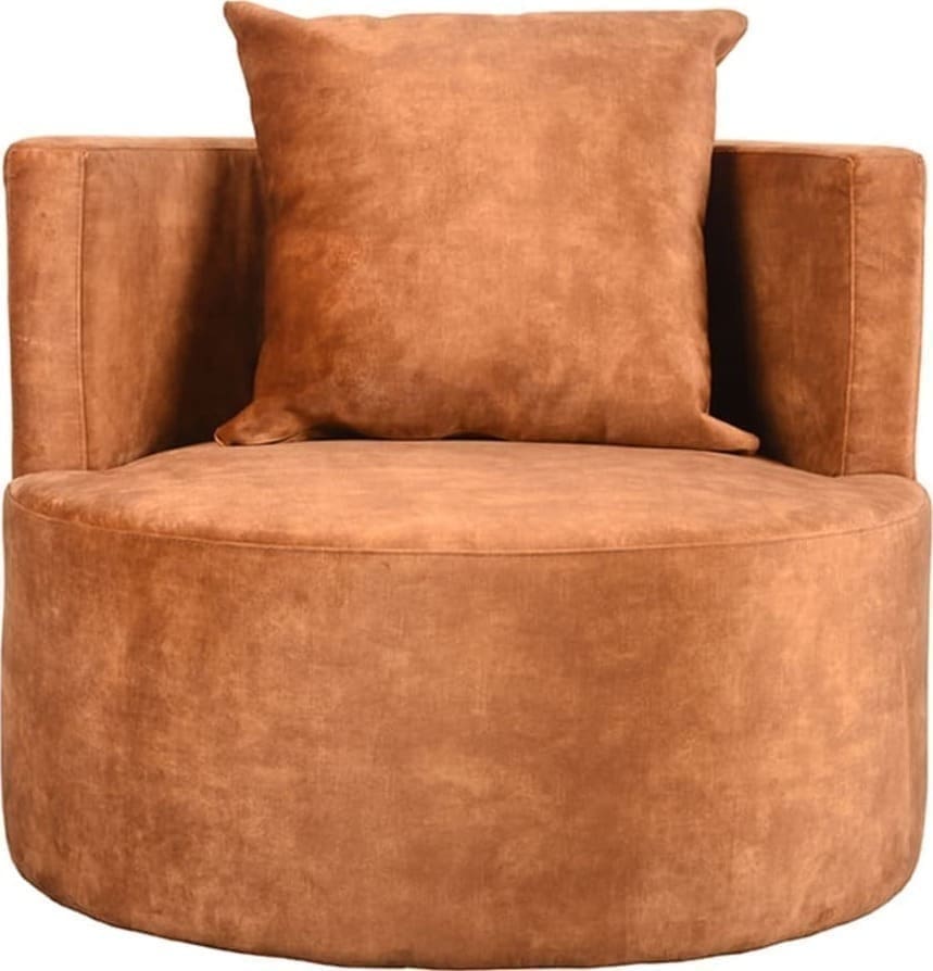 LABEL51 Fauteuil Evy - Oker - Velours Geel Fauteuil