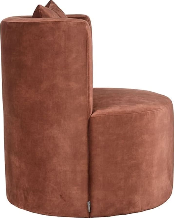 LABEL51 Fauteuil Evy - Rust - Velours Oranje|cognac Fauteuil