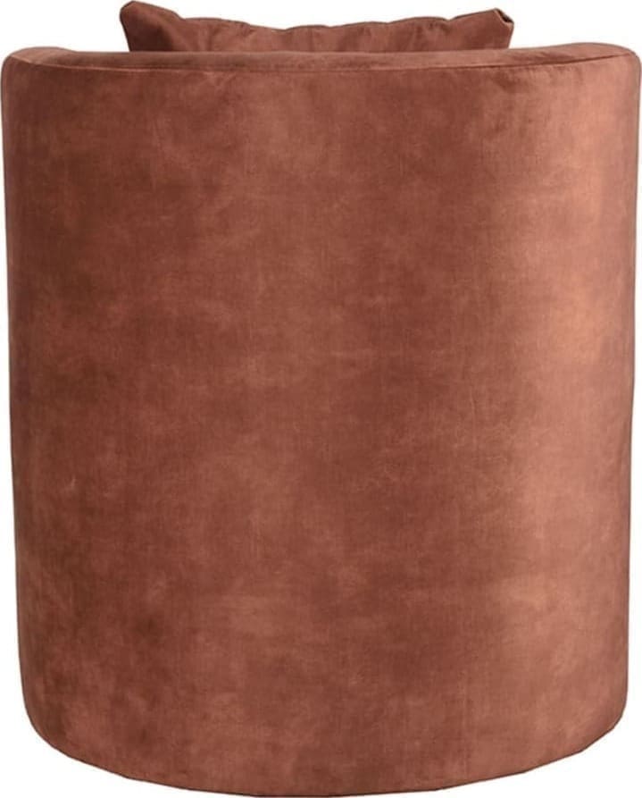 LABEL51 Fauteuil Evy - Rust - Velours Oranje|cognac Fauteuil