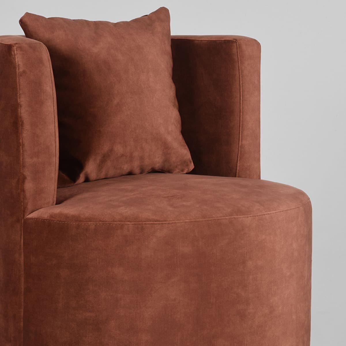 LABEL51 Fauteuil Evy - Rust - Velours Oranje|cognac Fauteuil