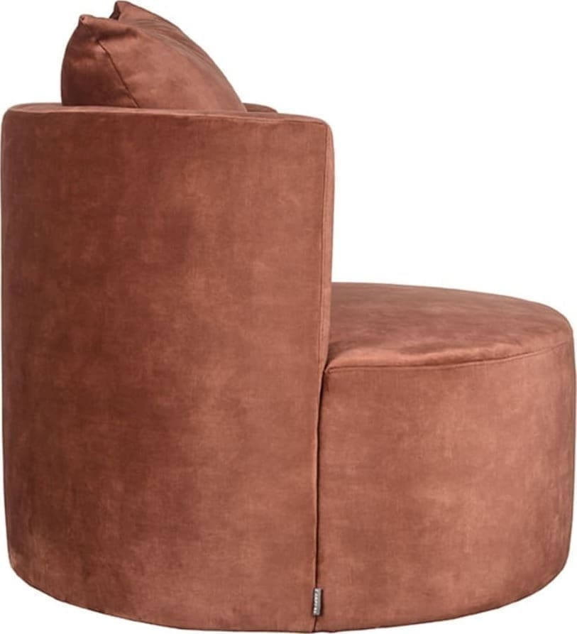LABEL51 Fauteuil Evy - Rust - Velours Oranje|cognac Fauteuil