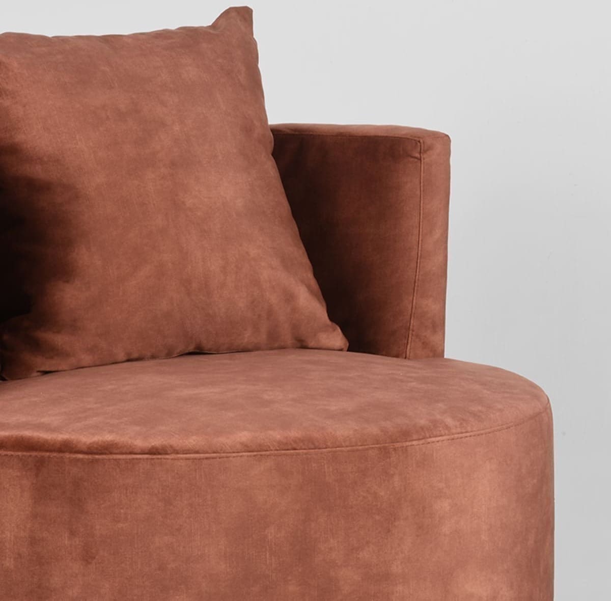 LABEL51 Fauteuil Evy - Rust - Velours Oranje|cognac Fauteuil