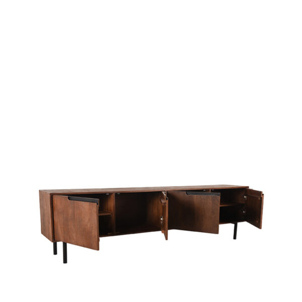 LABEL51 Tv-meubel Rio - Espresso - Mangohout Espresso Tv-meubel|Tv-dressoir