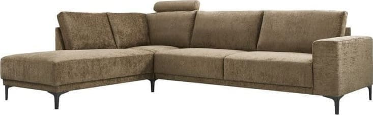 Profijt Meubel Hoekbank Clanton bruin Bruin Hoekbank