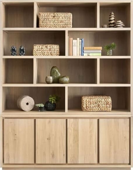 Pronto Wonen Boekenkast Lavio (164 cm) eiken naturel grijs Bruin Boekenkast