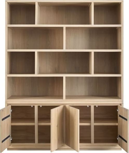Pronto Wonen Boekenkast Lavio (164 cm) eiken naturel grijs Bruin Boekenkast