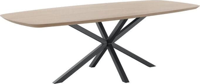 Pronto Wonen Eettafel Tavolo 240x100 Deens ovaal eiken bisque matrixpoot Bruin Eettafel