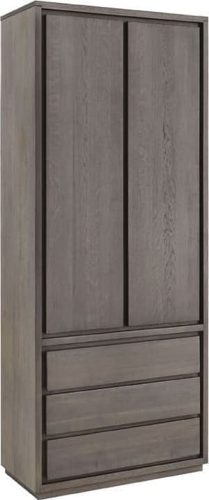 Pronto Wonen Opbergkast Lavio (86 cm) eiken grafiet Bruin Tv-meubel|Tv-dressoir