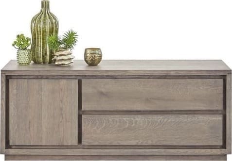 Pronto Wonen TV-meubel Lavio (125 cm) eiken slate Bruin Tv-meubel|Tv-dressoir