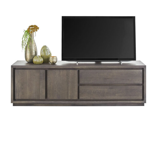 Pronto Wonen TV-meubel Lavio (164 cm) eiken grafiet Bruin Tv-meubel|Tv-dressoir