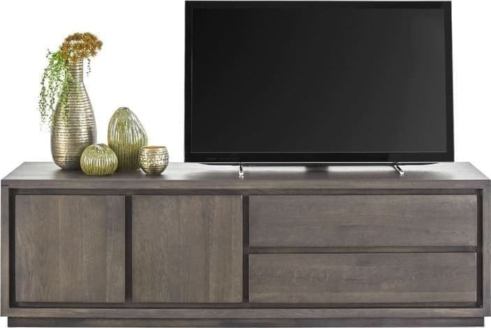 Pronto Wonen TV-meubel Lavio (164 cm) eiken grafiet Bruin Tv-meubel|Tv-dressoir