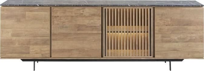 INHOUSE Dressoir Sirione HPL zebra marmer old teak Bruin Dressoir