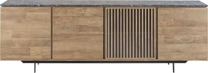 INHOUSE Dressoir Sirione HPL zebra marmer old teak Bruin Dressoir