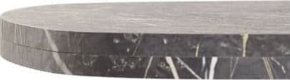 INHOUSE Eettafel Sirione Deens ovaal HPL zebra marmer 225x100cm Zwart Eettafel