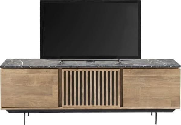 INHOUSE TV-meubel Sirione HPL zebra marmer old teak Bruin Dressoir