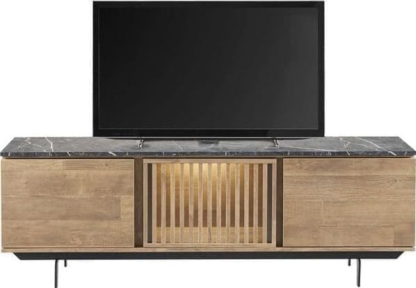INHOUSE TV-meubel Sirione HPL zebra marmer old teak Bruin Dressoir