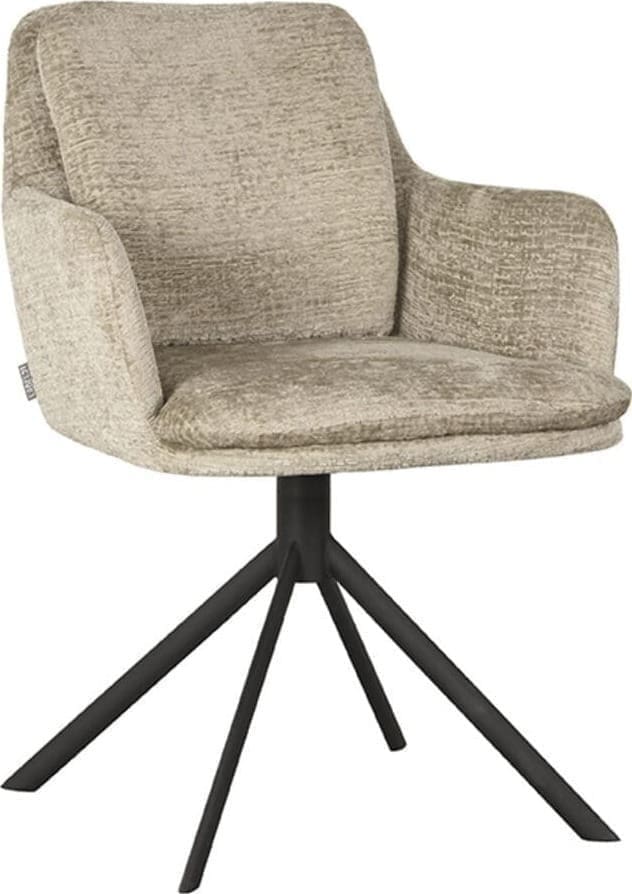 LABEL51 Eetkamerstoel Joy - Beige - Elegance Beige Eetkamerstoel