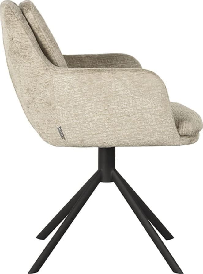 LABEL51 Eetkamerstoel Joy - Beige - Elegance Beige Eetkamerstoel