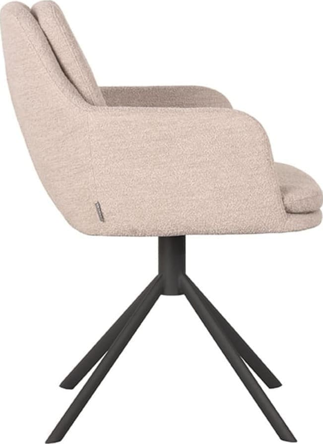 LABEL51 Eetkamerstoel Joy - Naturel - Boucle Naturel Eetkamerstoel