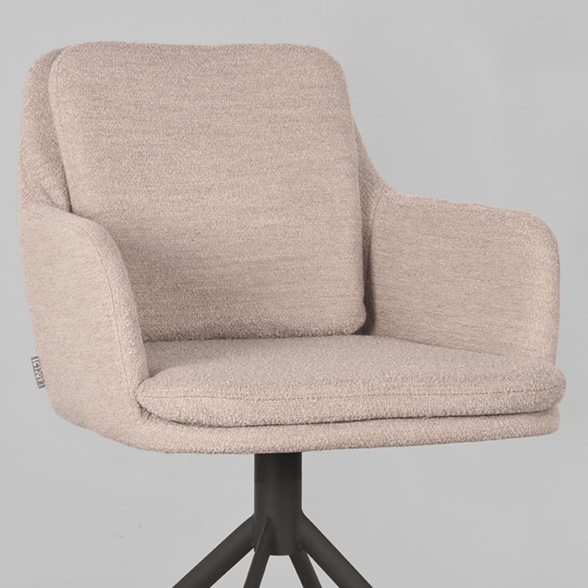 LABEL51 Eetkamerstoel Joy - Naturel - Boucle Naturel Eetkamerstoel