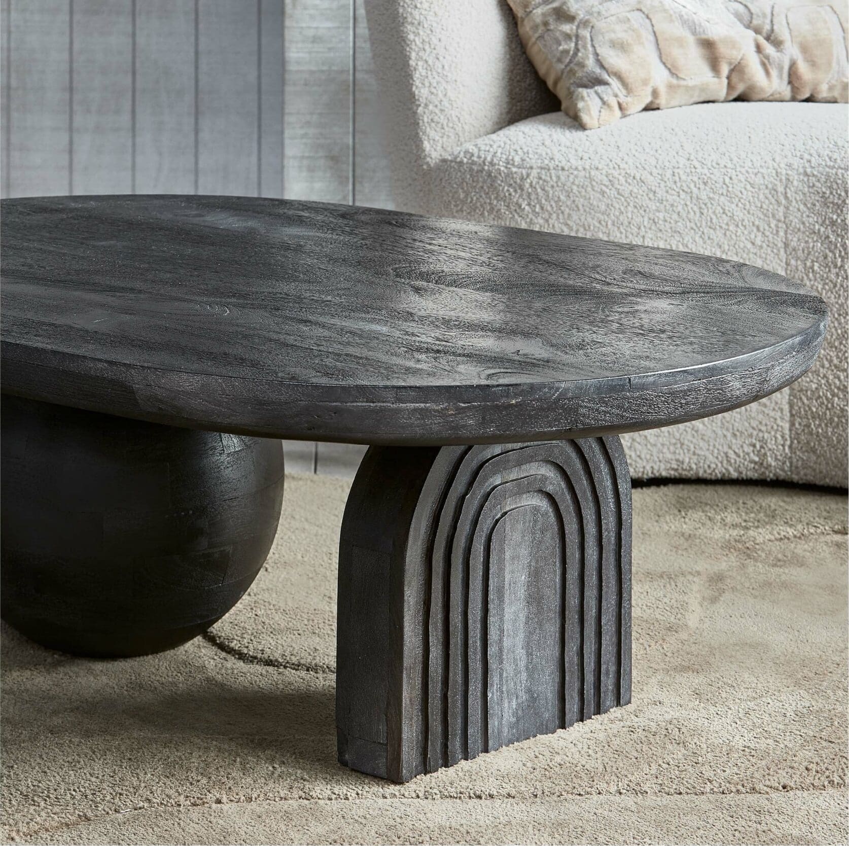 WOOOD Exclusive Steppe Salontafel Mango Hout Zwart Zwart Salontafel
