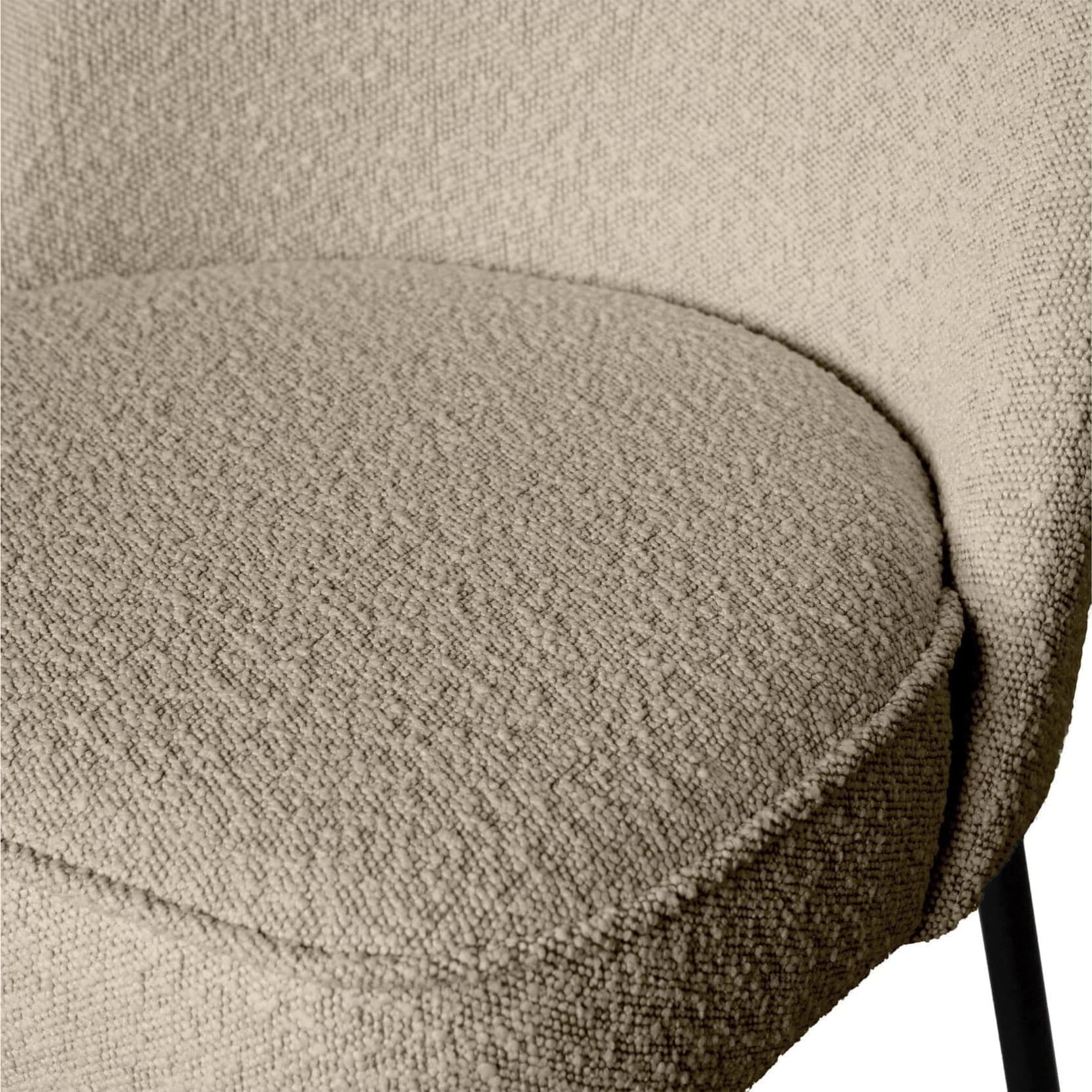 BePureHome Vogue Eetkamerstoel Bouclé Beige Beige