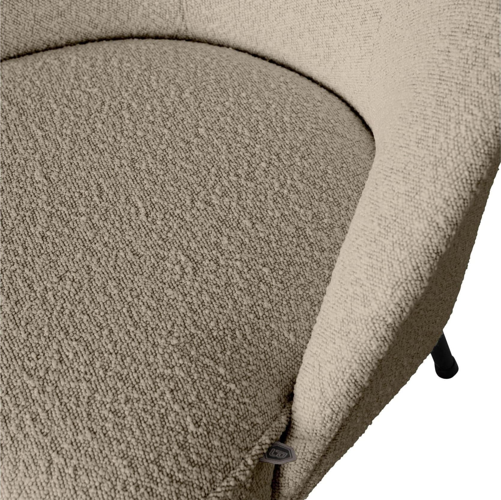BePureHome Vogue Fauteuil Bouclé Beige Beige Fauteuil