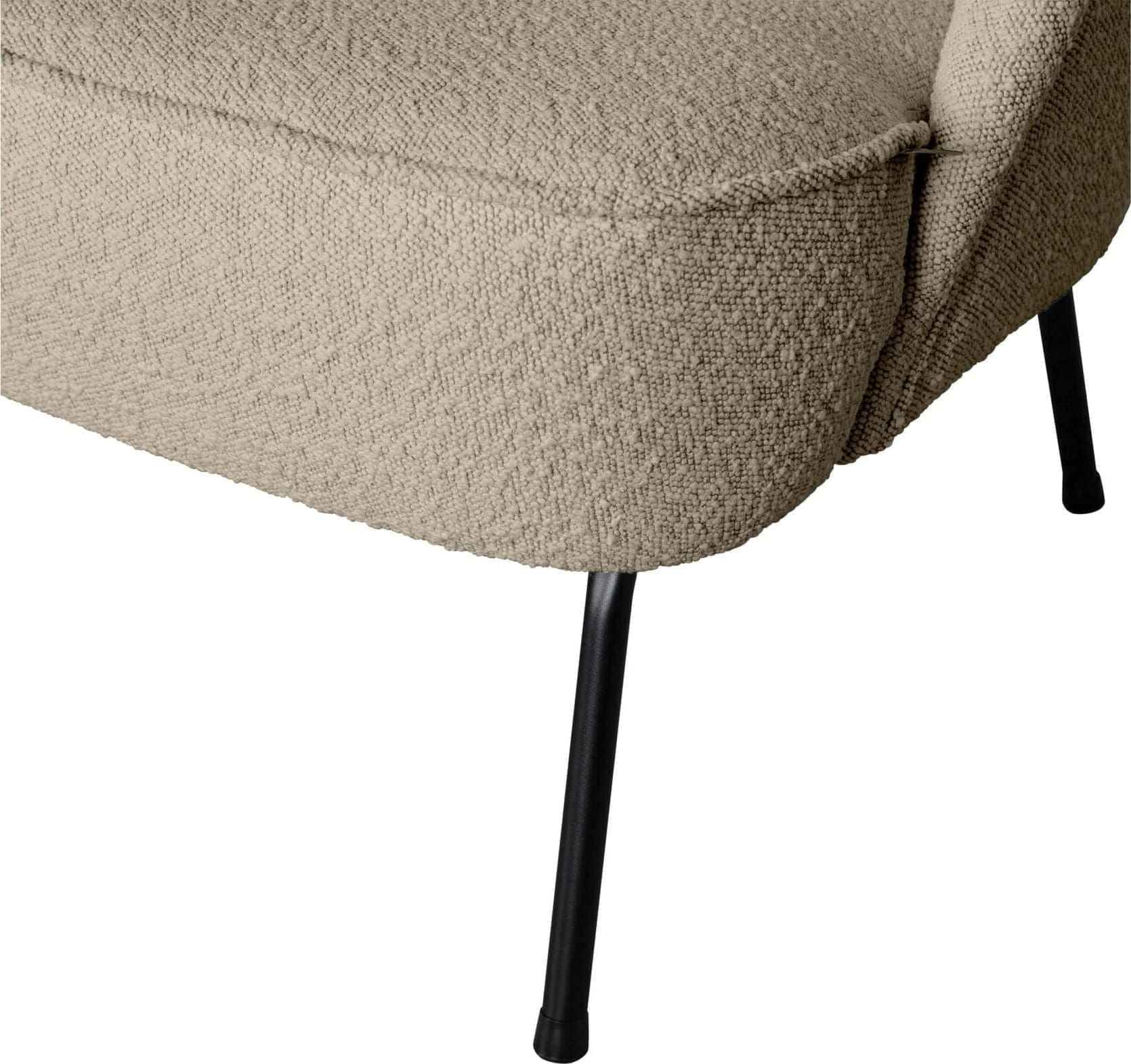 BePureHome Vogue Fauteuil Bouclé Beige Beige Fauteuil