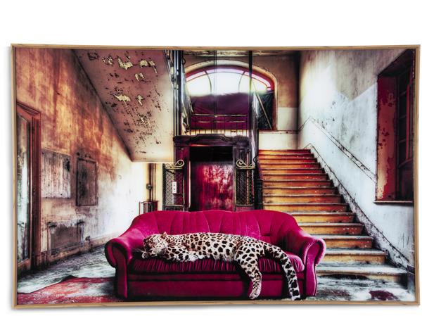 COCO maison Lazy Cheetah schilderij 140x90cm Multi Schilderij