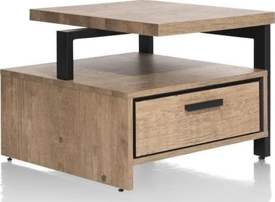 Henders & Hazel Pavarotti bijzettafel 60 x 60 cm. + 1-lade t&t + 1-niche Bijzettafel