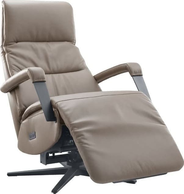 INHOUSE Relaxfauteuil Chanti L met sta-op bruin leer Bruin Fauteuil