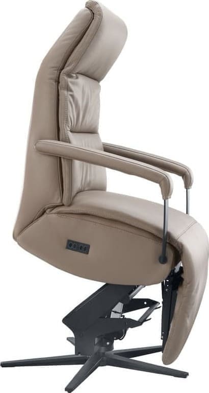 INHOUSE Relaxfauteuil Chanti L met sta-op bruin leer Bruin Fauteuil