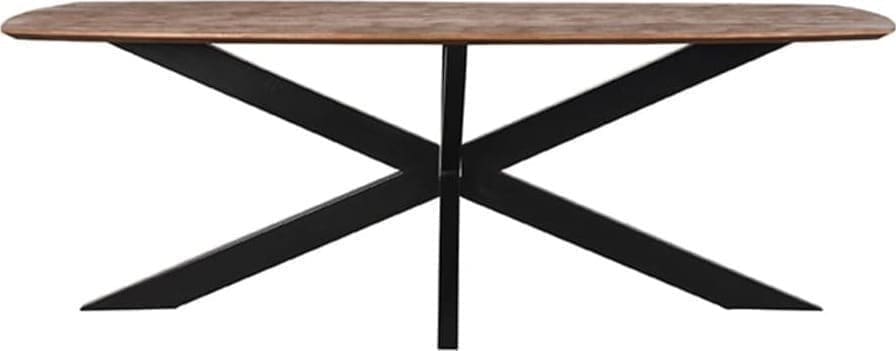 LABEL51 Eetkamertafel Zane - Espresso - Mangohout Espresso Eettafel