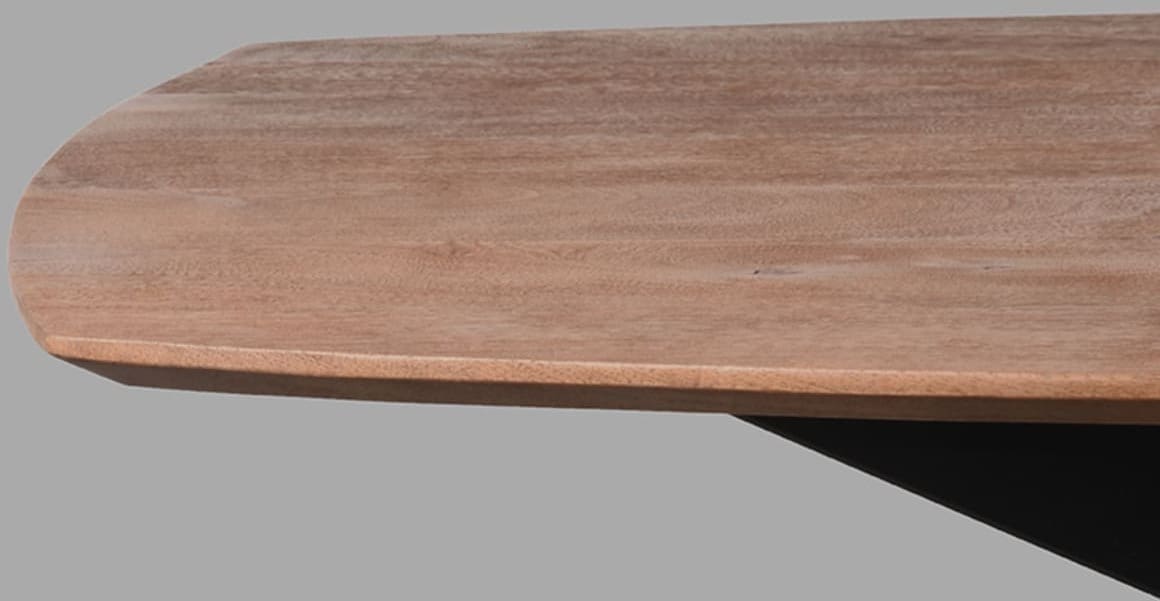 LABEL51 Eetkamertafel Zane - Espresso - Mangohout Espresso Eettafel