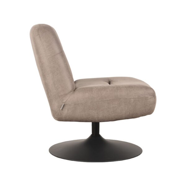 LABEL51 Fauteuil Eli - Taupe - Micro Suede Taupe Fauteuil