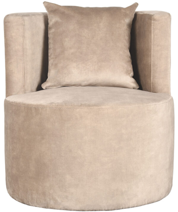 LABEL51 Fauteuil Evy - Zand - Velours Zand Fauteuil