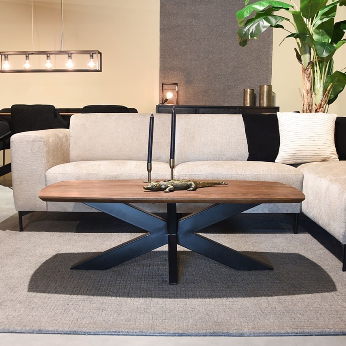 LABEL51 Salontafel Zane - Espresso - Mangohout Espresso Salontafel