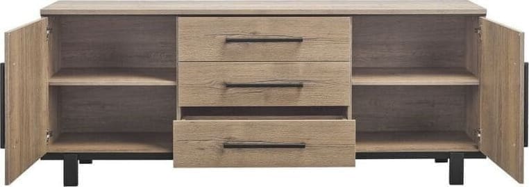 Pronto Wonen Dressoir Adanti 195 barley Zwart Dressoir